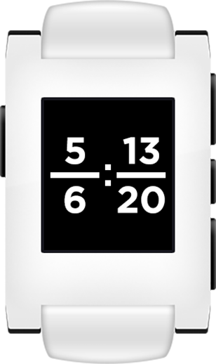 Fraction Clock for Pebble